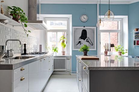 Una cocina colorida y Chic.