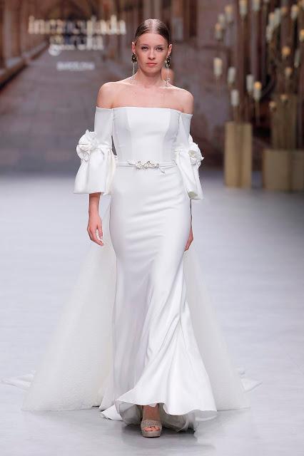 Inmaculada García se inspira en la arquitectura de las Catedrales para su colección de novias 2020 presentada en Valmont Barcelona Bridal Fashion Week