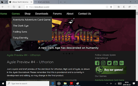 Wrath & Glory ya no esta en la web de Ulisses Spiele