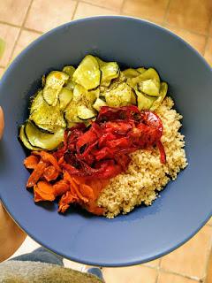 Cuscús integral con verduras asadas Cuscús integral con verduras asadas