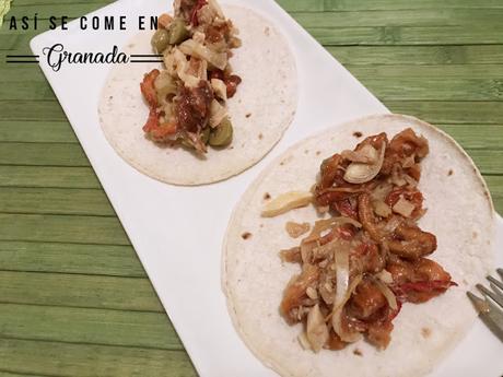 Tacos de ensalada de pimientos y mar Tacos de ensalada de pimientos y mar