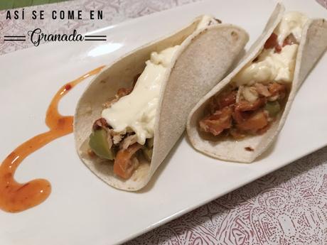 Tacos de ensalada de pimientos y mar Tacos de ensalada de pimientos y mar