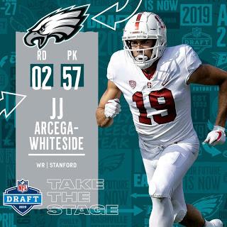JJ Arcega-Whiteside es el primer español en la historia seleccionado en el Draft de la NFL, pick 57 de los Philadelphia Eagles