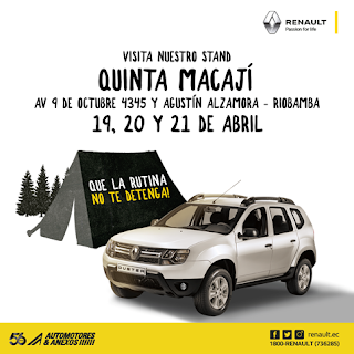 RENAULT ESTARÁ PRESENTE EN LA EXPO FERIA DE NEGOCIOS MÁS IMPORTANTE EN RIOBAMBA “MACAJI 2019”