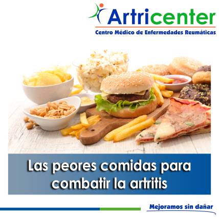 Artricenter: Las peores comidas para combatir la artritis Artricenter: Las peores comidas para combatir la artritis