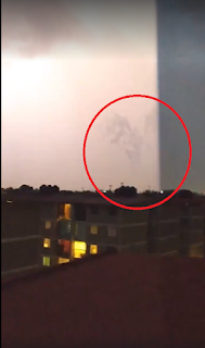 Supuesto ser alado captado durante tormenta en México