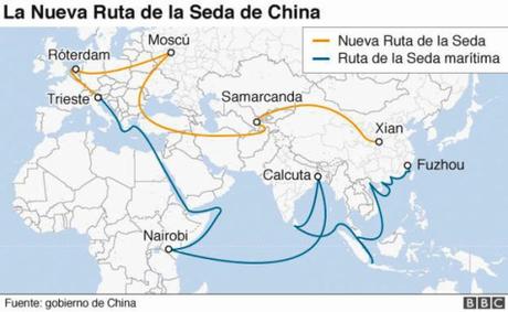 Mientras EE.UU., UE y RU cotorrean, China construye su telaraña de seda en el planeta