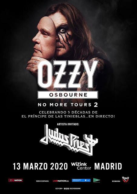 La gira de despedida de Ozzy Osbourne pasará por el WiZink Center de Madrid el 13 de marzo de 2020 con Judas Priest como invitados