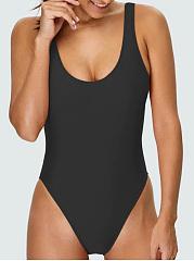 High Cut Backless Swimsuit