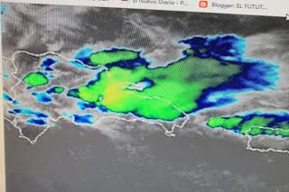 Aviso de lluvias por vaguada sobre República Dominicana.