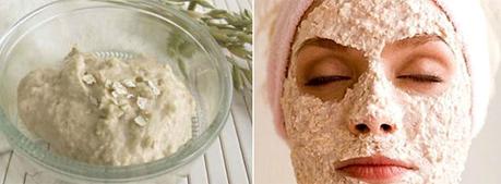 Mascarilla de yogur y avena para la cara