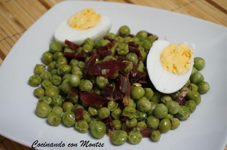 Guisantes salteados con jamón Guisantes salteados con jamón