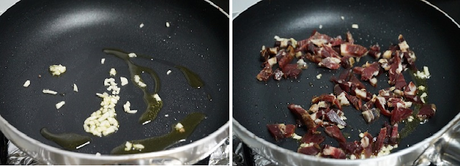 Guisantes salteados con jamón Guisantes salteados con jamón