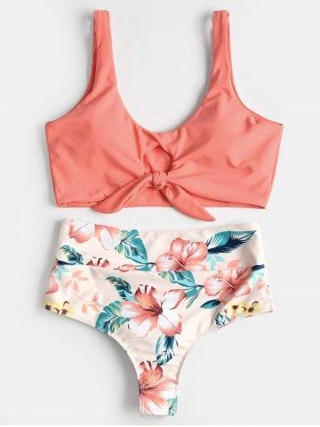 Bikini de gran altura con nudo floral con diseÃ±o de bikini