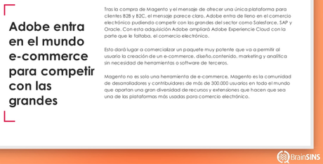 Adobe compra Magento, Mi opinión en Brainsins