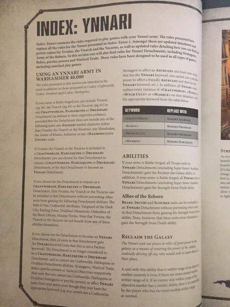 Index Xenos de los Eldar Ynnari filtrado