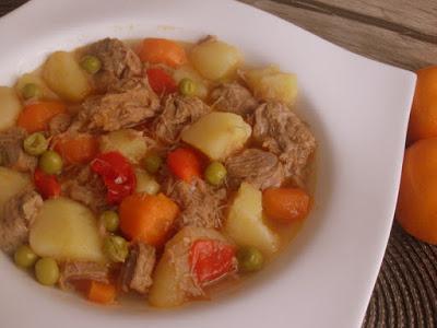 Estofado de carne a la jardinera