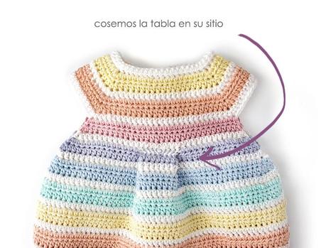 Cómo hacer un pelele de crochet Arcoíris DIY- Tutorial y Patrón