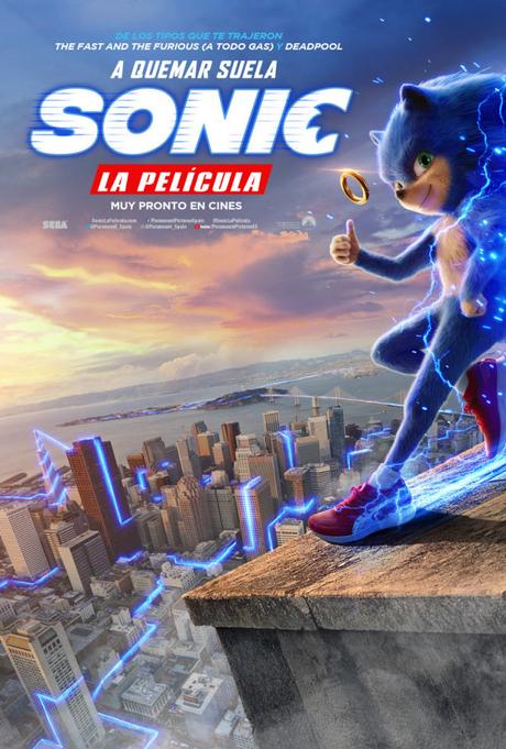 La película de Sonic lanza su primer adelanto y afiches