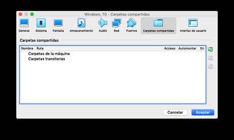 Intercambiar archivos en VirtualBox