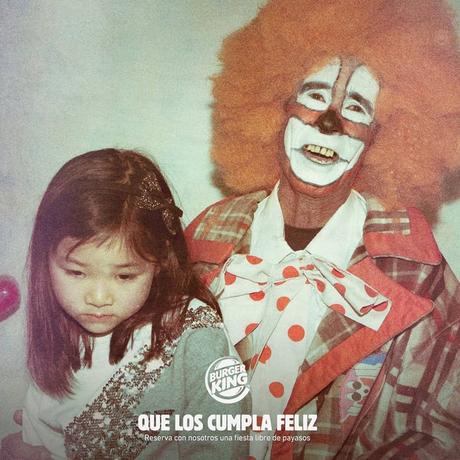Burger King vuelve a trolear a McDonald’s proponiendo fiestas infantiles “libres de payasos” Burger King vuelve a trolear a McDonald’s proponiendo fiestas infantiles “libres de payasos”
