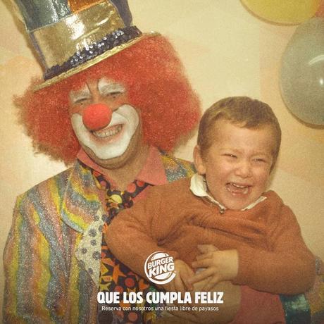 Burger King vuelve a trolear a McDonald’s proponiendo fiestas infantiles “libres de payasos” Burger King vuelve a trolear a McDonald’s proponiendo fiestas infantiles “libres de payasos”