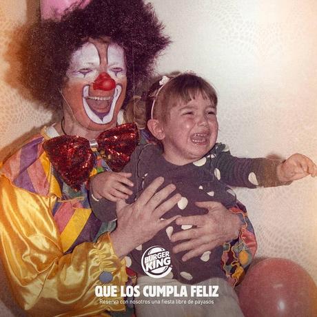 Burger King vuelve a trolear a McDonald’s proponiendo fiestas infantiles “libres de payasos” Burger King vuelve a trolear a McDonald’s proponiendo fiestas infantiles “libres de payasos”