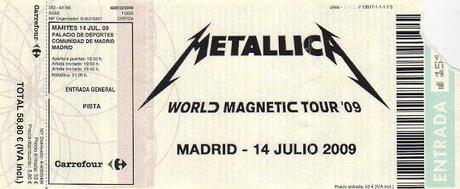 Viejas crónicas de conciertos de Metallica en España