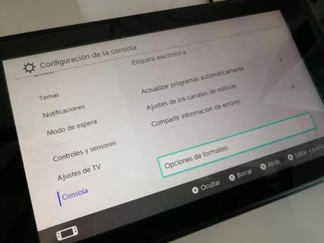 Cómo formatear una Nintendo Switch