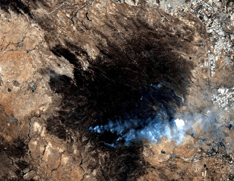 Quemada, así luce la Sierra de San Miguelito desde el satelite