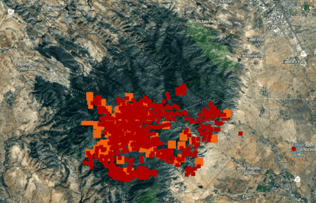 Quemada, así luce la Sierra de San Miguelito desde el satelite