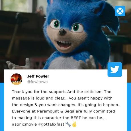 Tras las criticas a su diseño, anuncian ajustes en el diseño de Sonic Tras las criticas a su diseño, anuncian ajustes en el diseño de Sonic