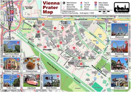 Visita a la noria gigante en el Prater de Viena