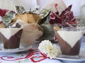 Vasitos inclinados tres chocolates