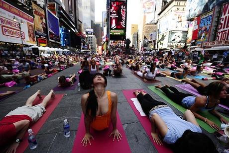 Yoga masivo en Nueva York