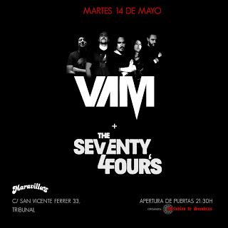 DMR cubrirá el concierto en Madrid de VAM + The Seventy 4Four's (14-05-2019)