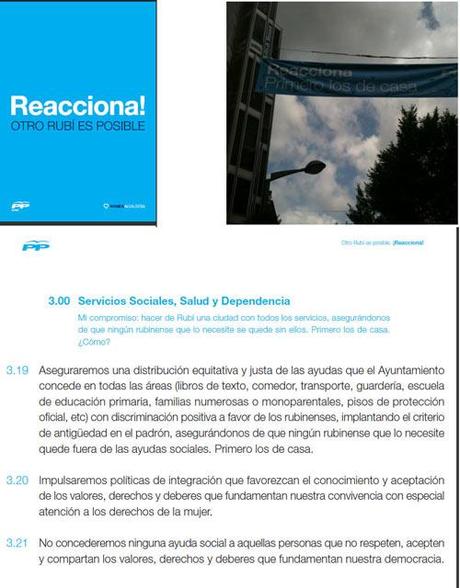 Programa electoral PP de Rubí Programa electoral PP de Rubí