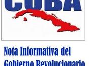 Nota Informativa Gobierno Revolucionario cubano