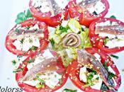 Tomates pera rellenos anchoas