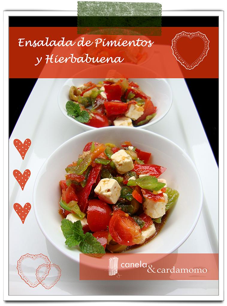 Ensaladas I –  Ensalada de Pimientos con Vinagreta de Hierbabuena