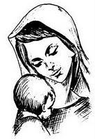 IMÁGENES PARA COLOREAR: LA VIRGEN MARÍA Y EL NIIÑO JESÚS