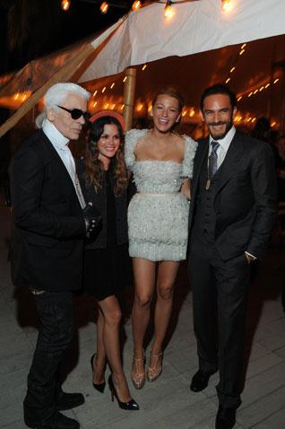 Karl Lagerfeld, Rachel Bilson et Blake Lively