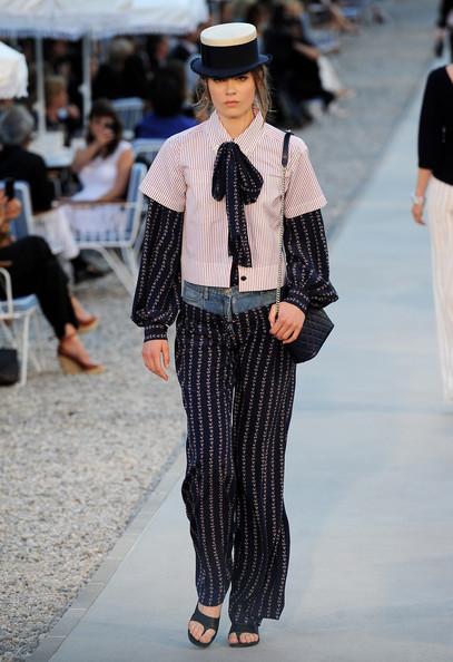 A model walks the runway during the Chanel Collection Croisiere Show 2011-12 at the Hotel du Cap on May 9, 2011 in Cap d'Antibes, France.