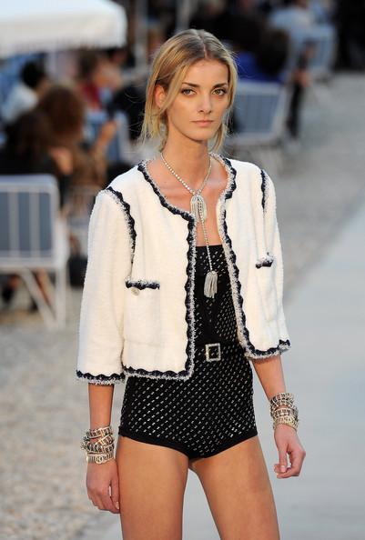 A model walks the runway during the Chanel Collection Croisiere Show 2011-12 at the Hotel du Cap on May 9, 2011 in Cap d'Antibes, France.