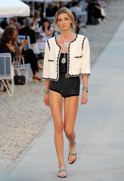 A model walks the runway during the Chanel Collection Croisiere Show 2011-12 at the Hotel du Cap on May 9, 2011 in Cap d'Antibes, France.