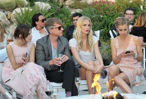 (L-R) Alexa Chung, Jefferson Hack, Poppy Delevingne and Laura Bailey attend the Chanel Collection Croisiere Show 2011-12 at the Hotel du Cap on May 9, 2011 in Cap d'Antibes, France.