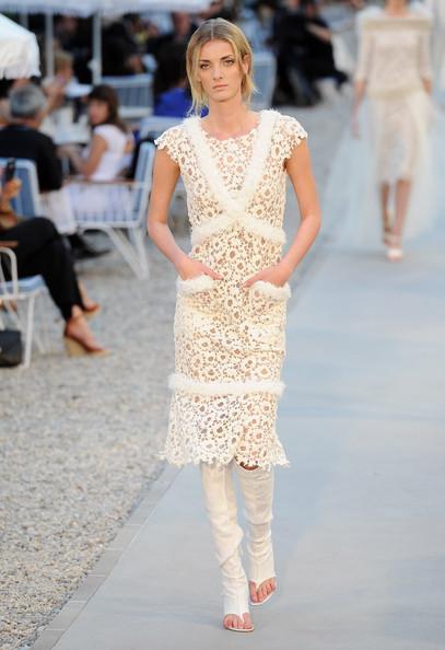 A model walks the runway during the Chanel Collection Croisiere Show 2011-12 at the Hotel du Cap on May 9, 2011 in Cap d'Antibes, France.