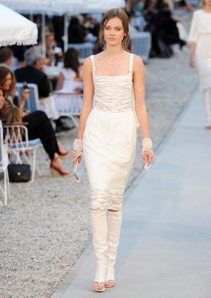 A model walks the runway during the Chanel Collection Croisiere Show 2011-12 at the Hotel du Cap on May 9, 2011 in Cap d'Antibes, France.