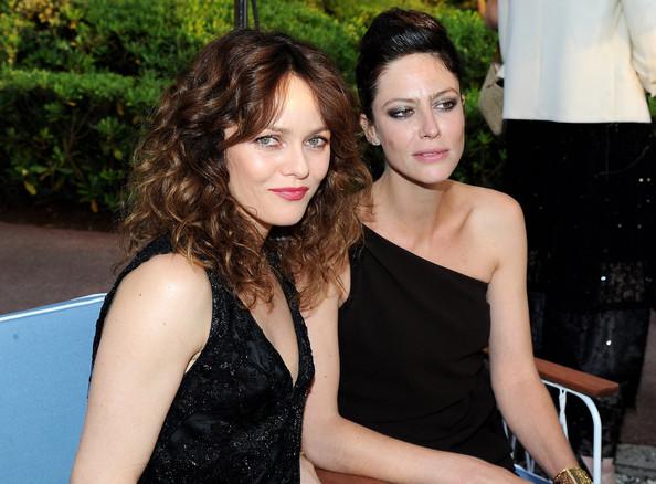 Vanessa Paradis (L) and Anna Mouglalis attend the Chanel Collection Croisiere Show 2011-12 at the Hotel du Cap on May 9, 2011 in Cap d'Antibes, France.