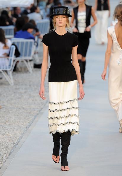 A model walks the runway during the Chanel Collection Croisiere Show 2011-12 at the Hotel du Cap on May 9, 2011 in Cap d'Antibes, France.